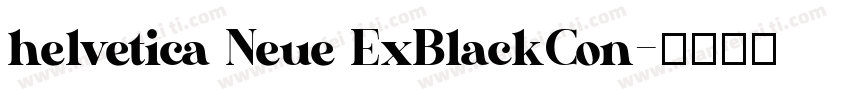 helvetica Neue ExBlackCon字体转换